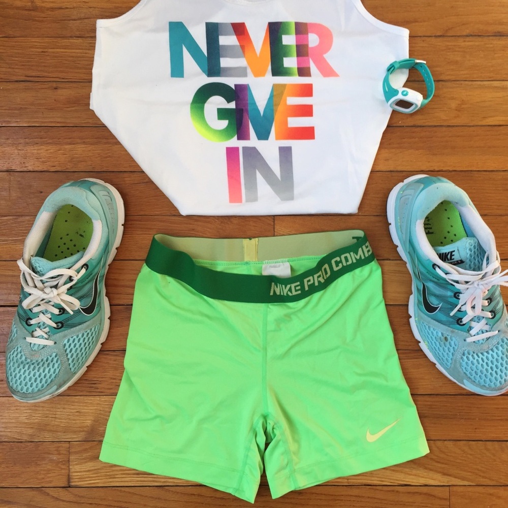 Nike Pro Dri-Fit 5” Shorts Lime Green